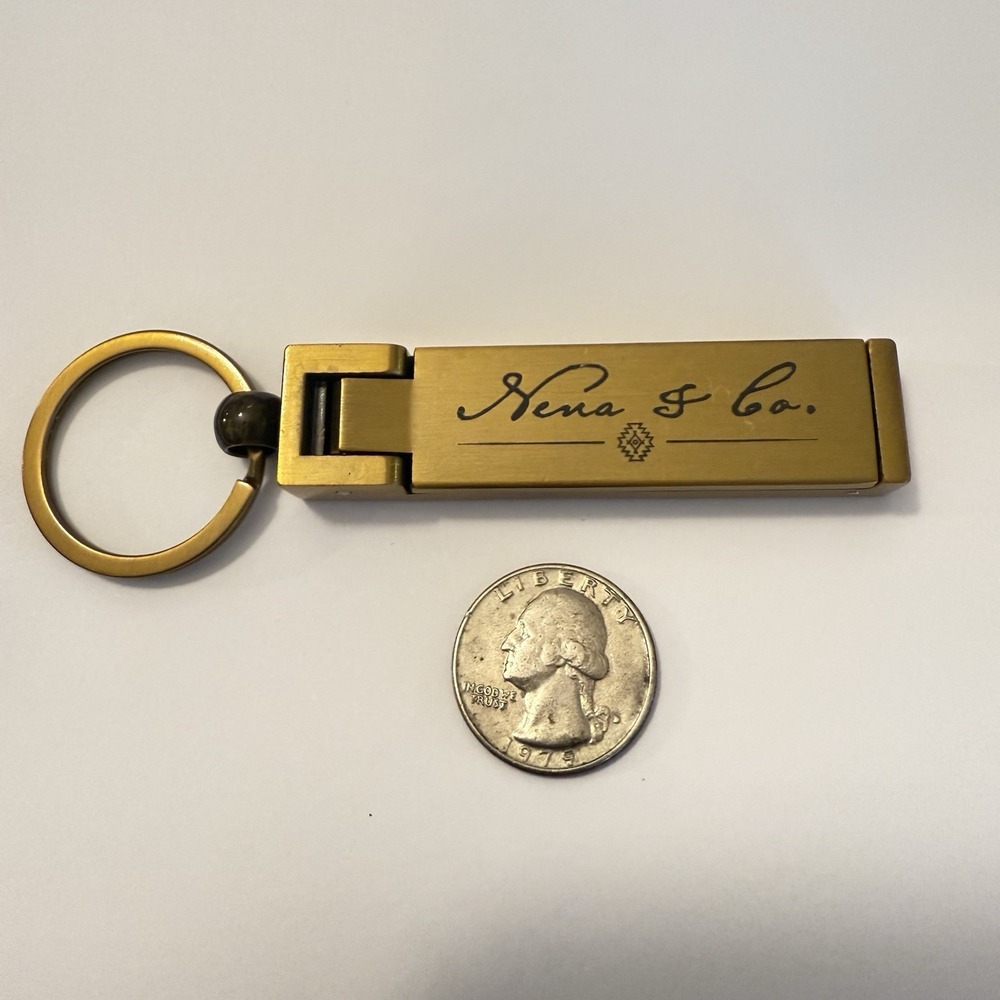 Vintage Nena & Co Purse Holder Keychain Bag Charm Gold Tone Pendant Designer Y2K - Picture 3 of 6